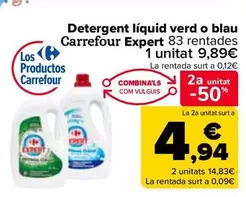 Oferta de Carrefour Expert - Detergente Líquido Verde O Azul en Carrefour