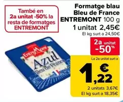 Oferta de Entremont - Queso Azul Bleu De France en Carrefour