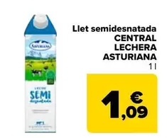 Oferta de Central Lechera Asturiana - Leche Semidesnatada por 1,09€ en Carrefour