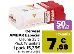 Oferta de Ambar - Cerveza Especial en Carrefour