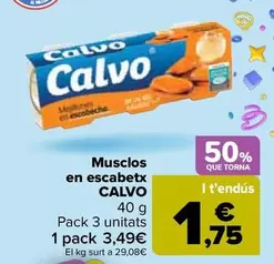 Oferta de Calvo - Mejillones En Escabeche  en Carrefour