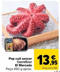 Oferta de Carrefour El Mercado - Pulpo Cocido Entero por 13,95€ en Carrefour