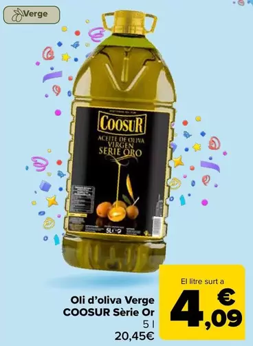 Oferta de Coosur - Aceite De Oliva Virgen  Serie Oro por 20,45€ en Carrefour