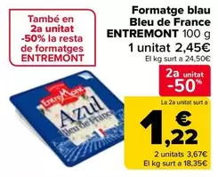 Oferta de Entremont - Queso Azul Bleu De France  en Carrefour