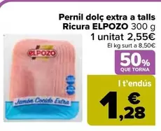 Oferta de Elpozo - Jamón Cocido Extra Loncheado Ricura en Carrefour