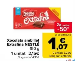 Oferta de Nestlé - Chocolate Con Leche Extrafino  en Carrefour