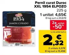 Oferta de Elpozo - Jamón Curado Duroc Xxl 1954 en Carrefour
