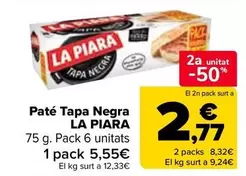 Oferta de La Piara - Paté Tapa Negra  en Carrefour