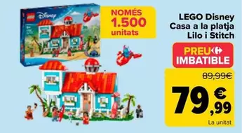 Oferta de Lego - Disney Casa En La Playa Lilo Y Stitch por 79,99€ en Carrefour