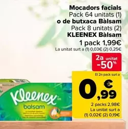 Oferta de Kleenex - Pañuelos Faciales O De Bolsillo Balsam en Carrefour