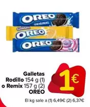 Oferta de Oreo - Galletas Rodillo O Remix por 1€ en Carrefour