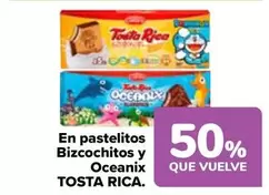 Oferta de Tosta Rica - En Pastelitos Bizcochitos Y Oceanix en Carrefour