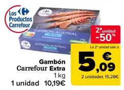 Oferta de Carrefour Extra - Gambon  en Carrefour