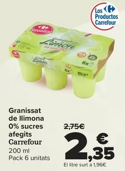Oferta de Carrefour - Granizado De Limón 0% Azúcares Añadidos  por 2,35€ en Carrefour