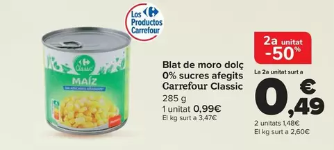 Oferta de Carrefour Classic - Maíz Dulce 0% Azúcares Añadidos en Carrefour