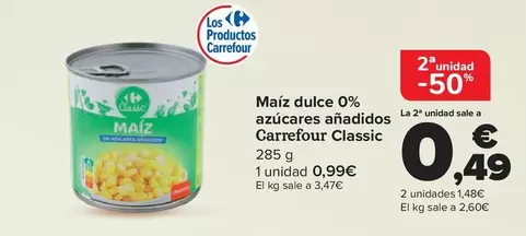 Oferta de Carrefour Classic - Maíz Dulce 0% Azúcares Añadidos en Carrefour