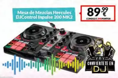 Oferta de Hercules - Mesa De Mezclas  Dj Control Infulse por 89,99€ en Game