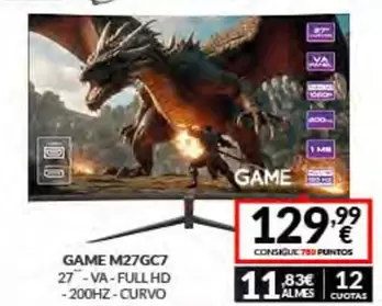 Oferta de Game - M27gc7 por 129,99€ en Game