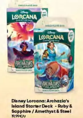 Oferta de Disney -  Lorcana: Archazia's Island Starter Deck - Ruby & Sapphire/Amethyst & Steel  por 19,99€ en Game