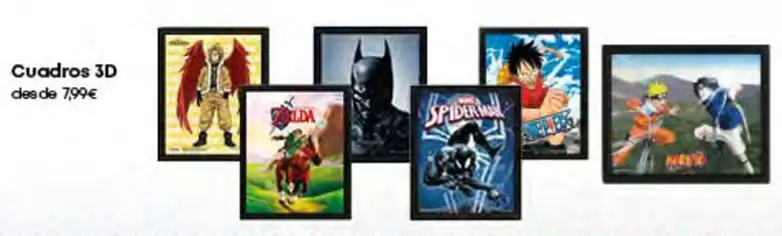 Oferta de Cuadros 3D por 7,99€ en Game