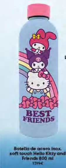 Oferta de Botella De Acero Inox Soft Touch Hello Kitty And Friends por 17,99€ en Game