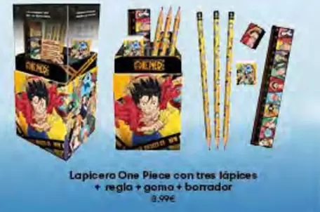 Oferta de One - Lapicero  Piece Con Tres Lápices + Neglo + Gona + Borrador por 8,99€ en Game