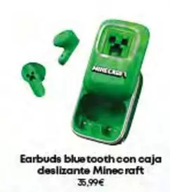 Oferta de Minecraft - Earbuds Bluetooth Con Caja Deslizante por 35,99€ en Game