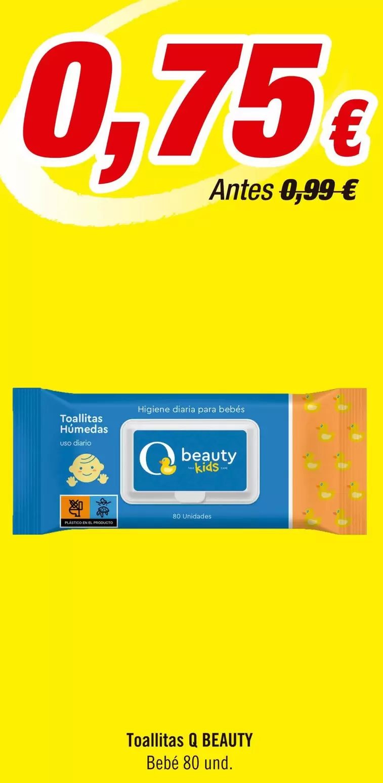 Oferta de Q Beauty - Toallitas por 0,75€ en Aquabel Perfumerías
