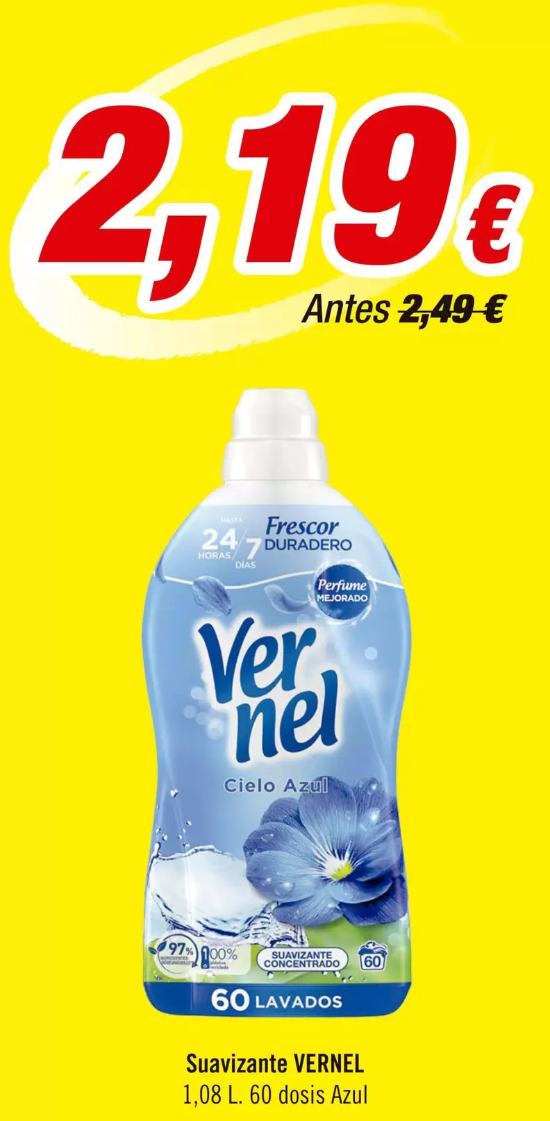 Oferta de Vernel - Suavizante por 2,19€ en Aquabel Perfumerías