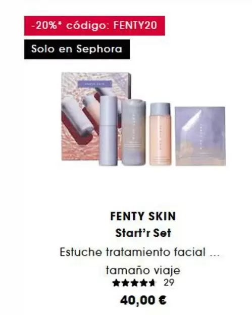 Oferta de  Fenty Skin Start'R Set por 40€ en Sephora