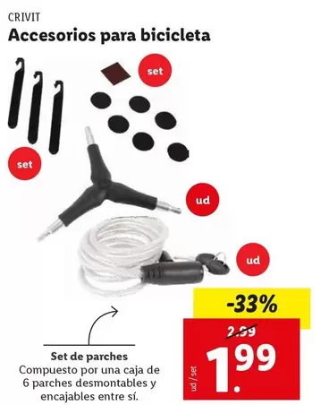 Oferta de Crivit - Accesorios Para Bicicleta por 1,99€ en FACTORI discount