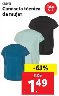 Oferta de Crivit - Camiseta Tecnica De Mujer por 1,49€ en FACTORI discount
