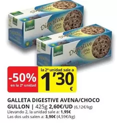 Oferta de Gullón - Galleta Digestive Avena/choco por 1,95€ en Supermercados MAS