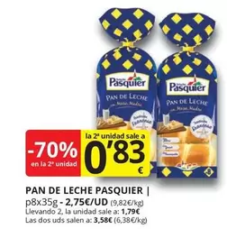 Oferta de Pasquier - Pan De Leche por 1,79€ en Supermercados MAS