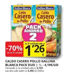 Oferta de Gallina Blanca - Caldo Casero Pollo por 5,45€ en Supermercados MAS