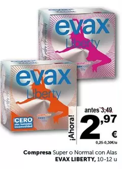 Oferta de Evax - Compresas Super O Normal Con Alas por 2,97€ en Masymas