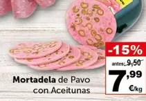 Oferta de Mortadela De Pavo Con Aceitunas por 7,99€ en Masymas