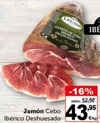 Oferta de Jamón Cebo Ibérico Deshuesado por 43,95€ en Masymas