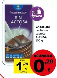 Oferta de Alteza - Chocolate por 1,79€ en Masymas