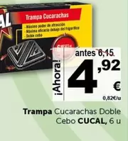 Oferta de Cucal - Trampa Cucarachas Doble Cebo por 4,92€ en Masymas