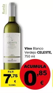 Oferta de Celeste - Vino Blanco Verdejo por 7,75€ en Masymas