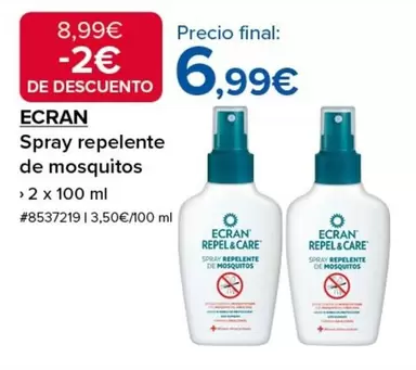 Oferta de Ecran - Spray Repelente De Mosquitos por 6,99€ en Costco