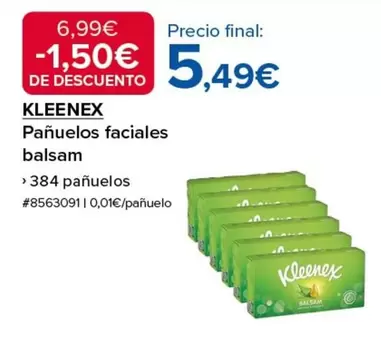 Oferta de Kleenex - Panuelos Faciales Balsam por 5,49€ en Costco