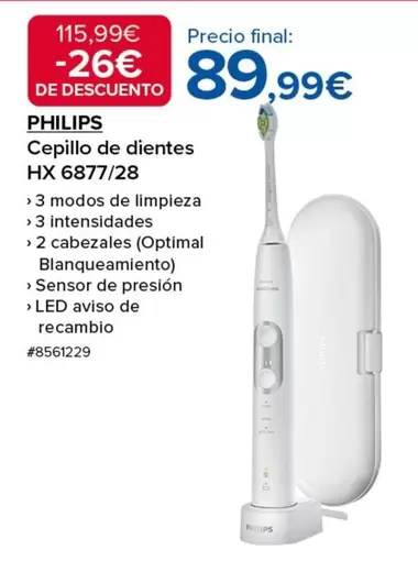 Oferta de Philips - Cepillo De Dientes Hx 6877/28 por 89,99€ en Costco
