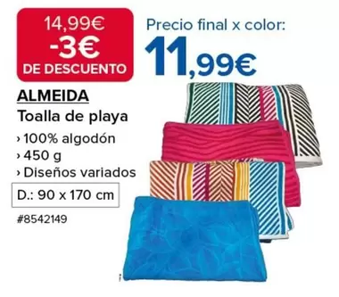 Oferta de Toalla De Playa por 11,99€ en Costco