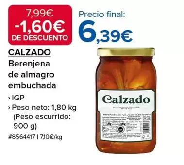 Oferta de Berenjena De Almagro Embuchada por 6,39€ en Costco