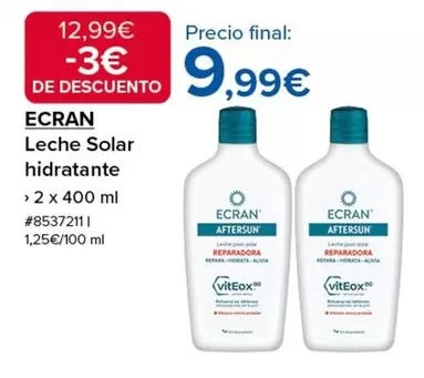 Oferta de Ecran - Leche Solar Hidratante por 9,99€ en Costco