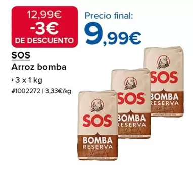 Oferta de Sos - Arroz Bomba por 9,99€ en Costco