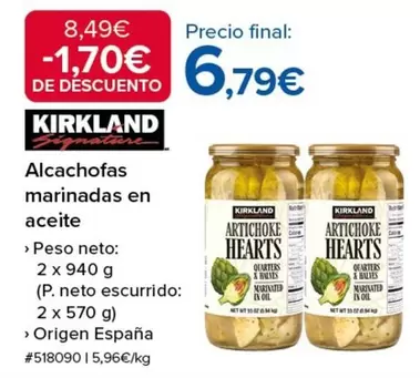 Oferta de Nature - Alcachofas Marinadas En Aceite por 6,79€ en Costco
