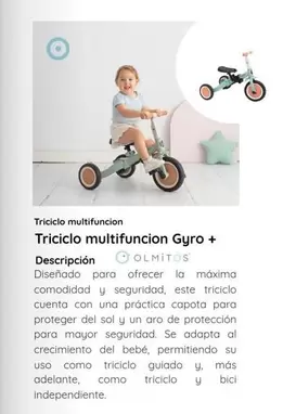 Oferta de Olmitos - Triciclo Multifuncion Gyro + en Dulce Bebé